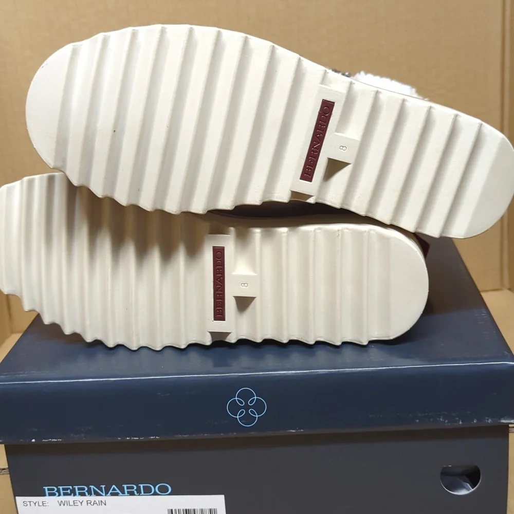 Anthropologie Bernardo Wiley rain Hit Chocolate Rain/winter  Boots, Size 8 - Picture 9 of 10